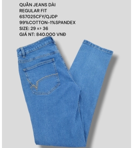 QUẦN JEANS REGULAR FIT DÀI 