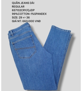 QUẦN JEANS REGULAR FIT DÀI 